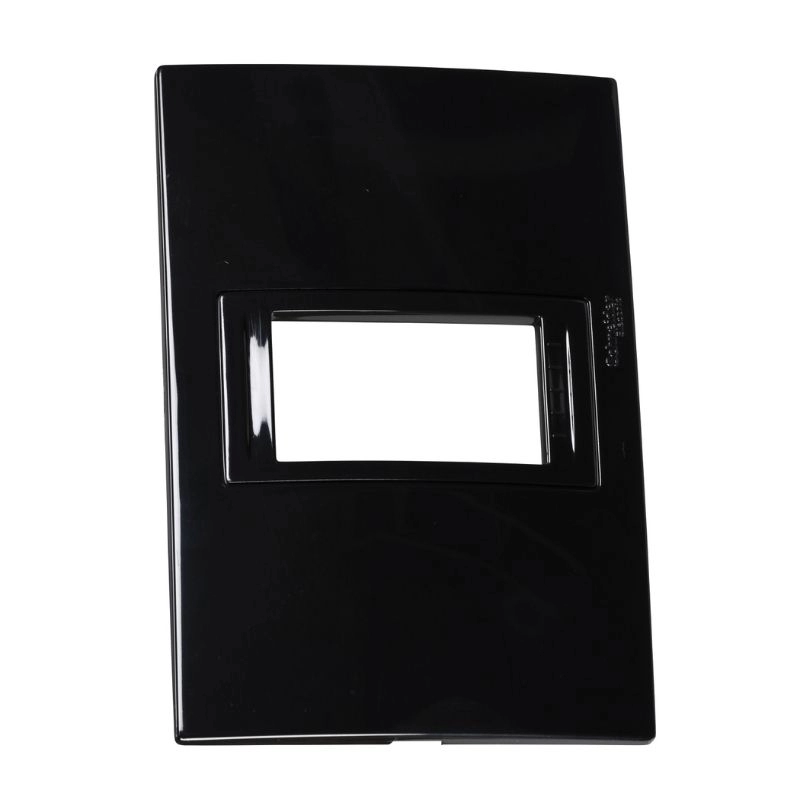Tapa de polímero BASE de 1 módulo negro